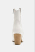 Beast Fashion Faux Leather Block Heel Boots with Side Zippers